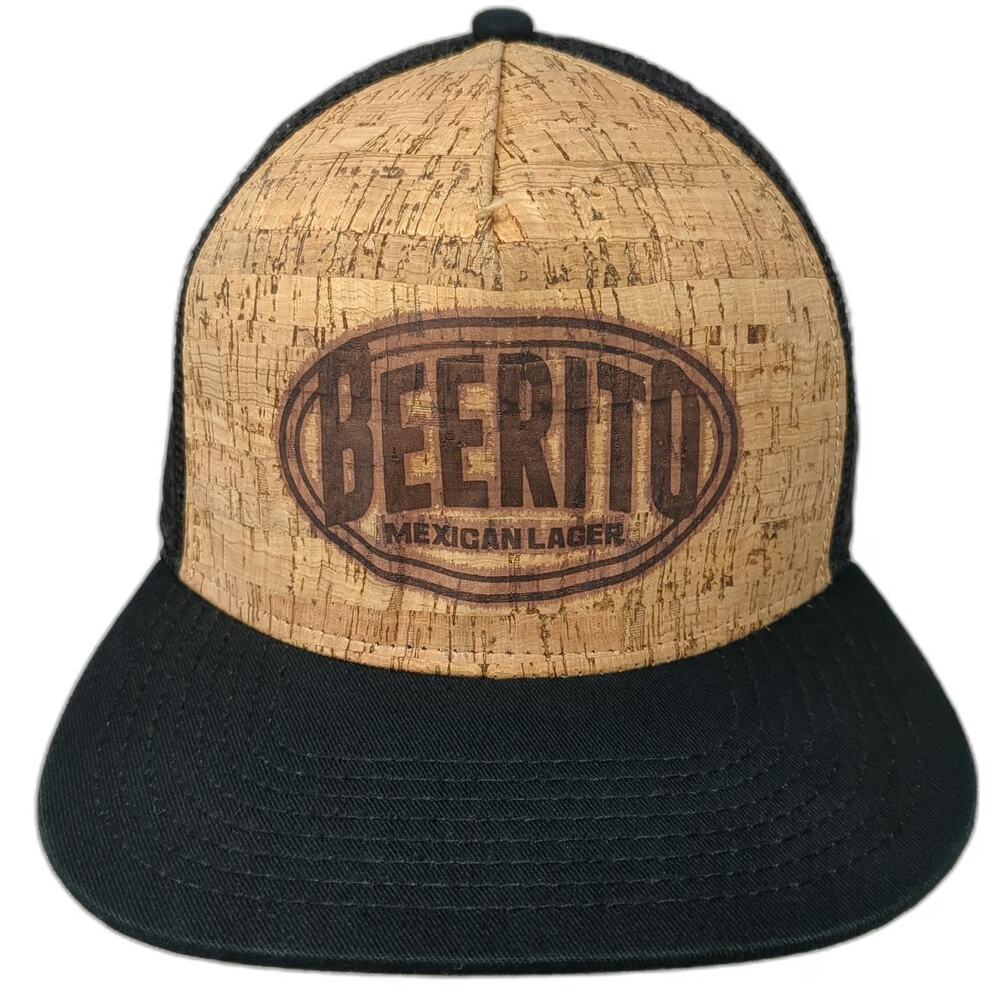 Oskar Blues Brewery Beerito Mexican Lager Trucker Hat Black Beige One Size Cork